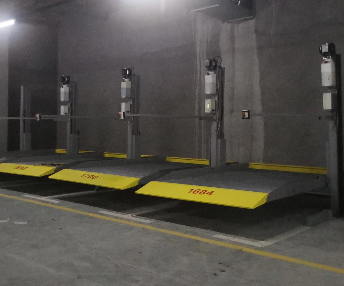 定边县升降横移机械式停车设备过验收