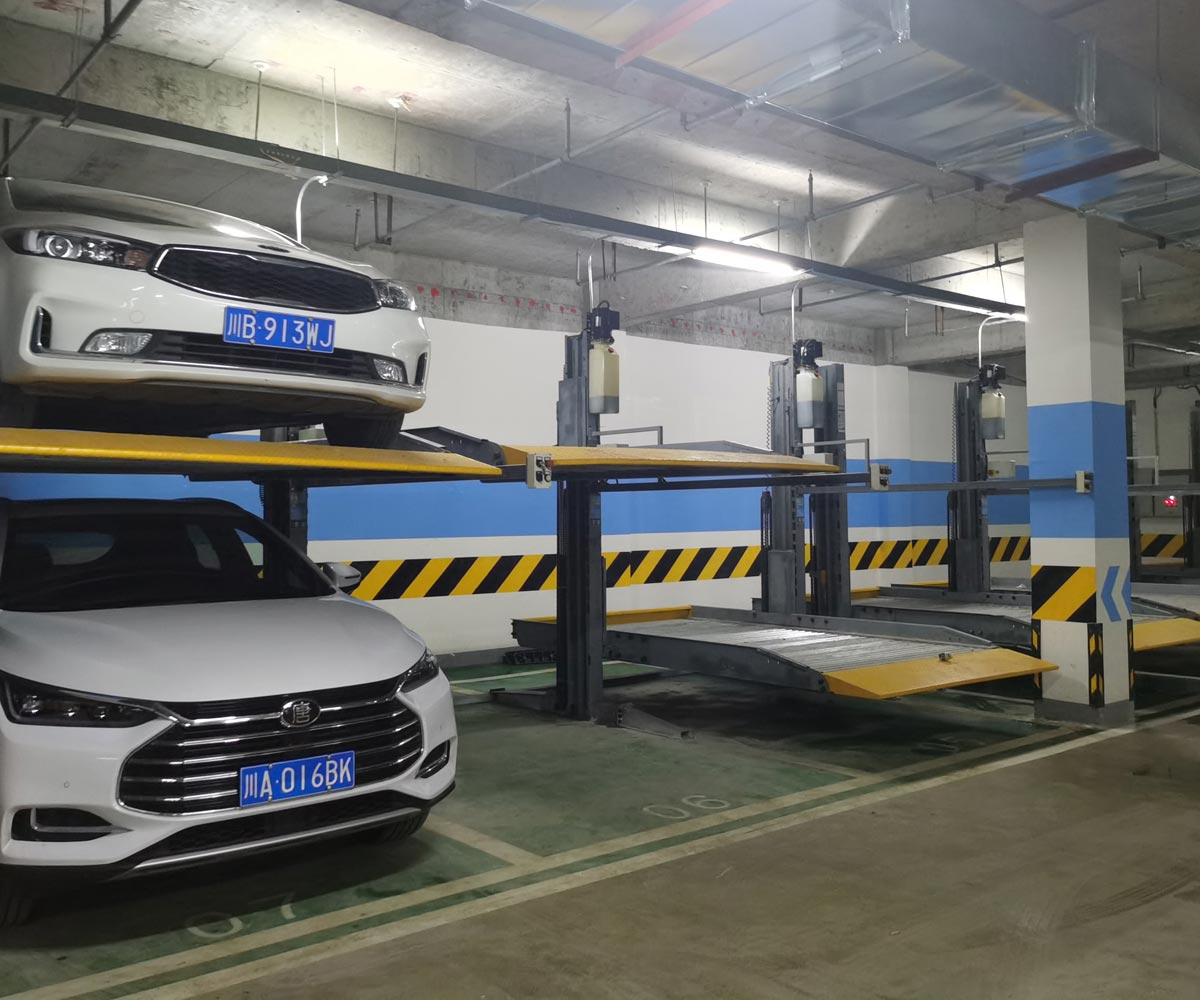 鹤庆县地下室两柱简易式停车库
