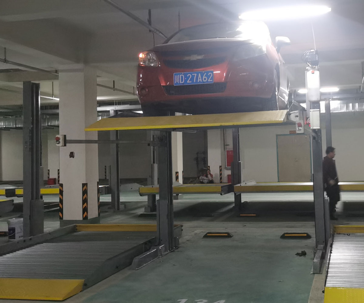 陕西省地下室两柱升降式机械停车