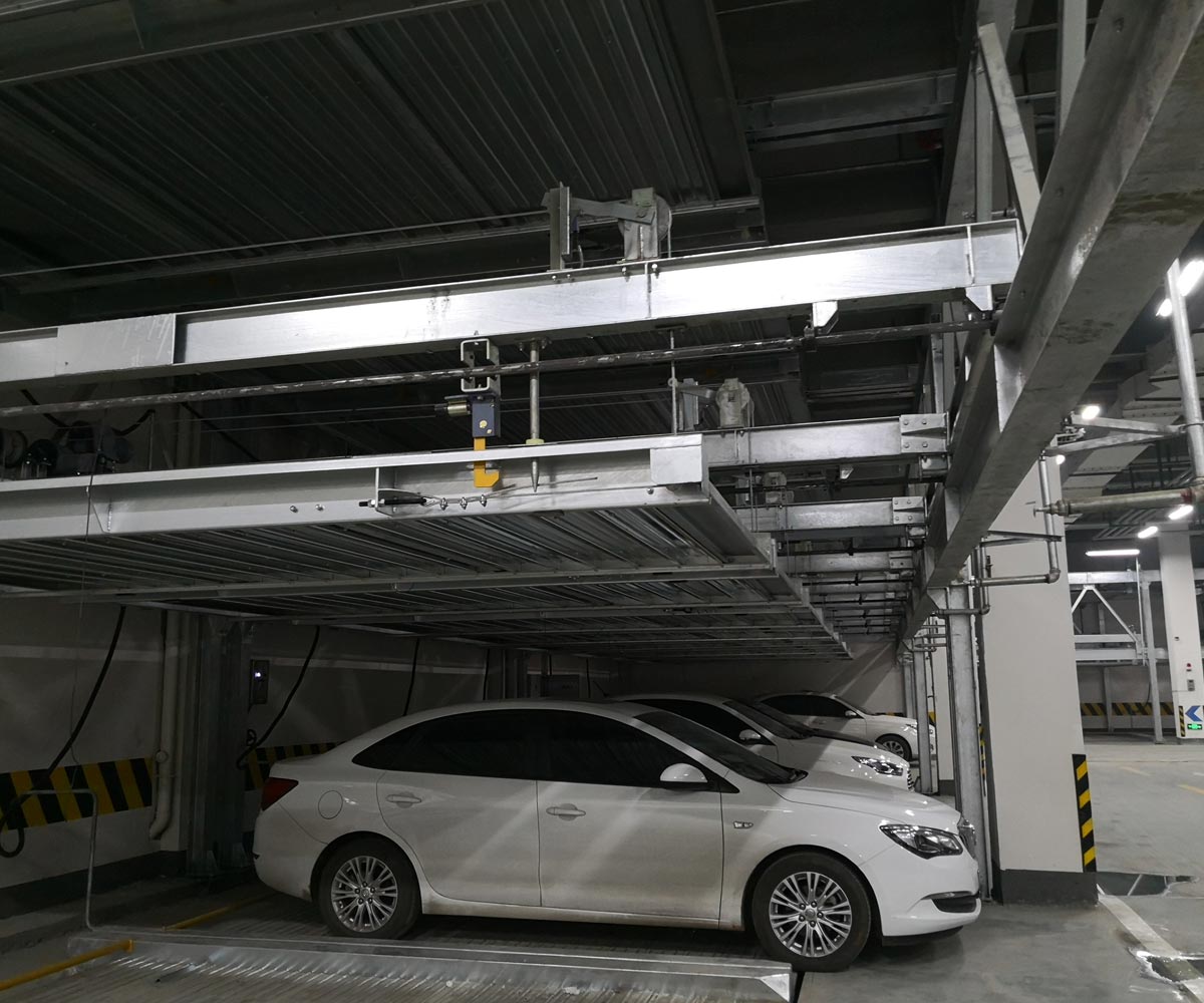 罗平县负二正三地坑式PSH5D2五层升降横移机械式立体停车设备