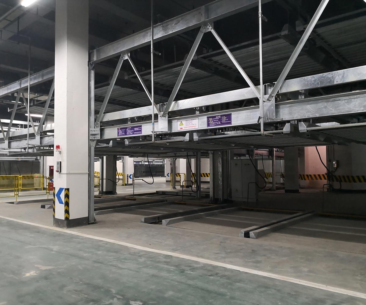 瑞丽市负一正三地坑PSH4D1四层升降横移机械式立体停车设备